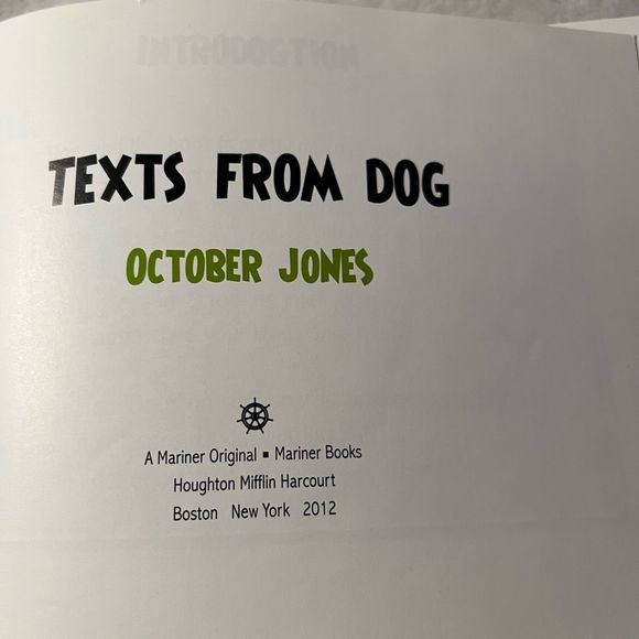 Texts‎ From Dog Book By October Jones Paperback Text Screen Prints Hilarious Dog - Picture 6 of 11